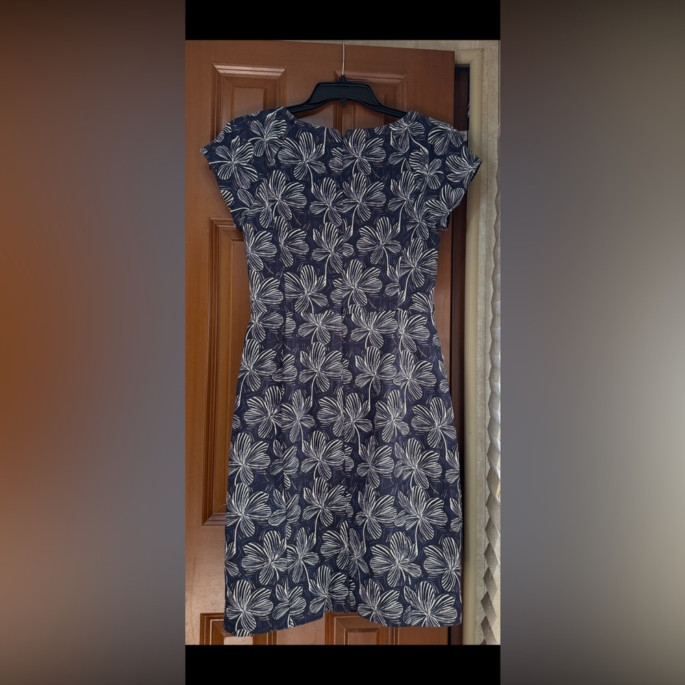 J.Crew Navy and White Patterned Garment